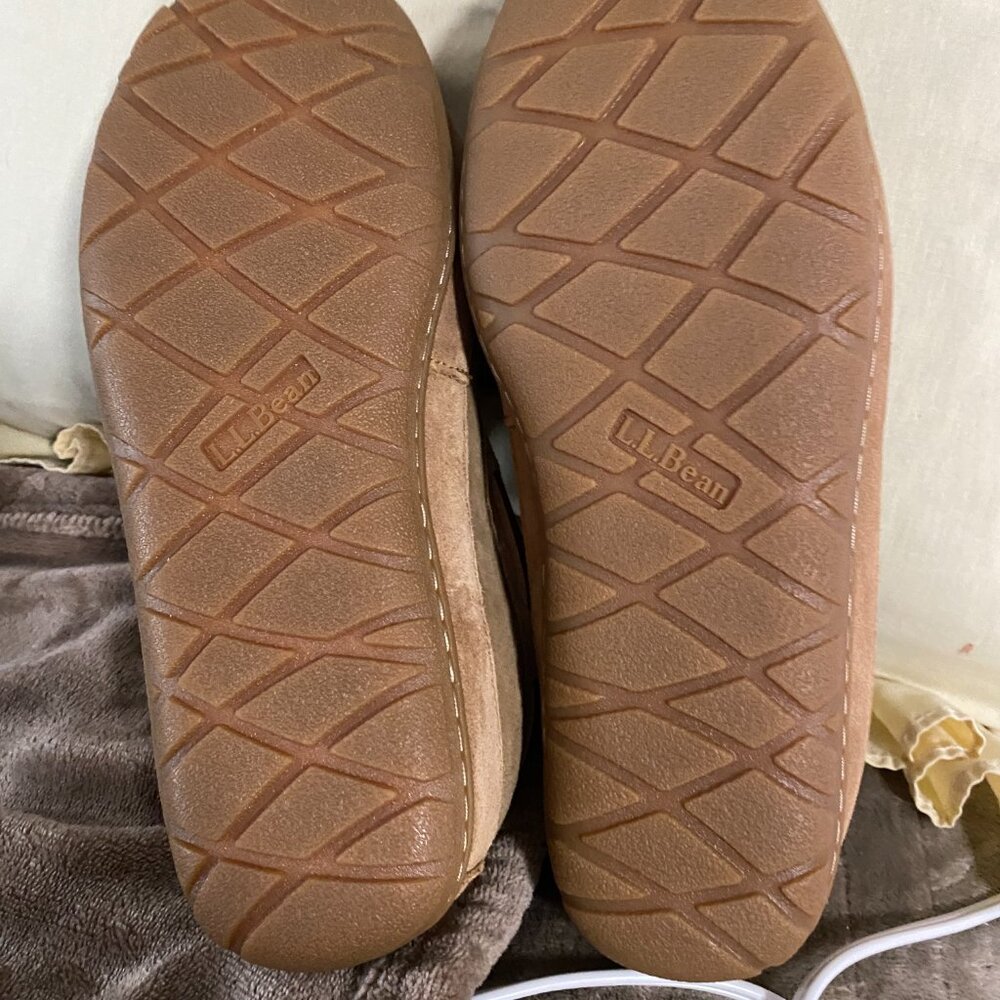Lk New LL Bean Sheepskin Suede Slippers-Womens sz 9M - Picture 5 of 12